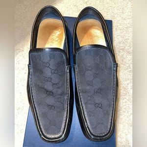 Gucci Driving Loafers Black Men's Size 10.5 153991